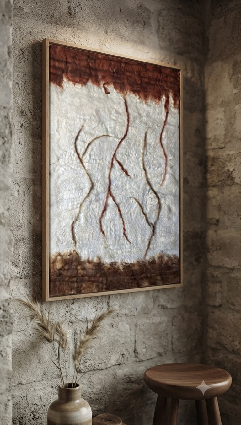 wool acoustic panel art